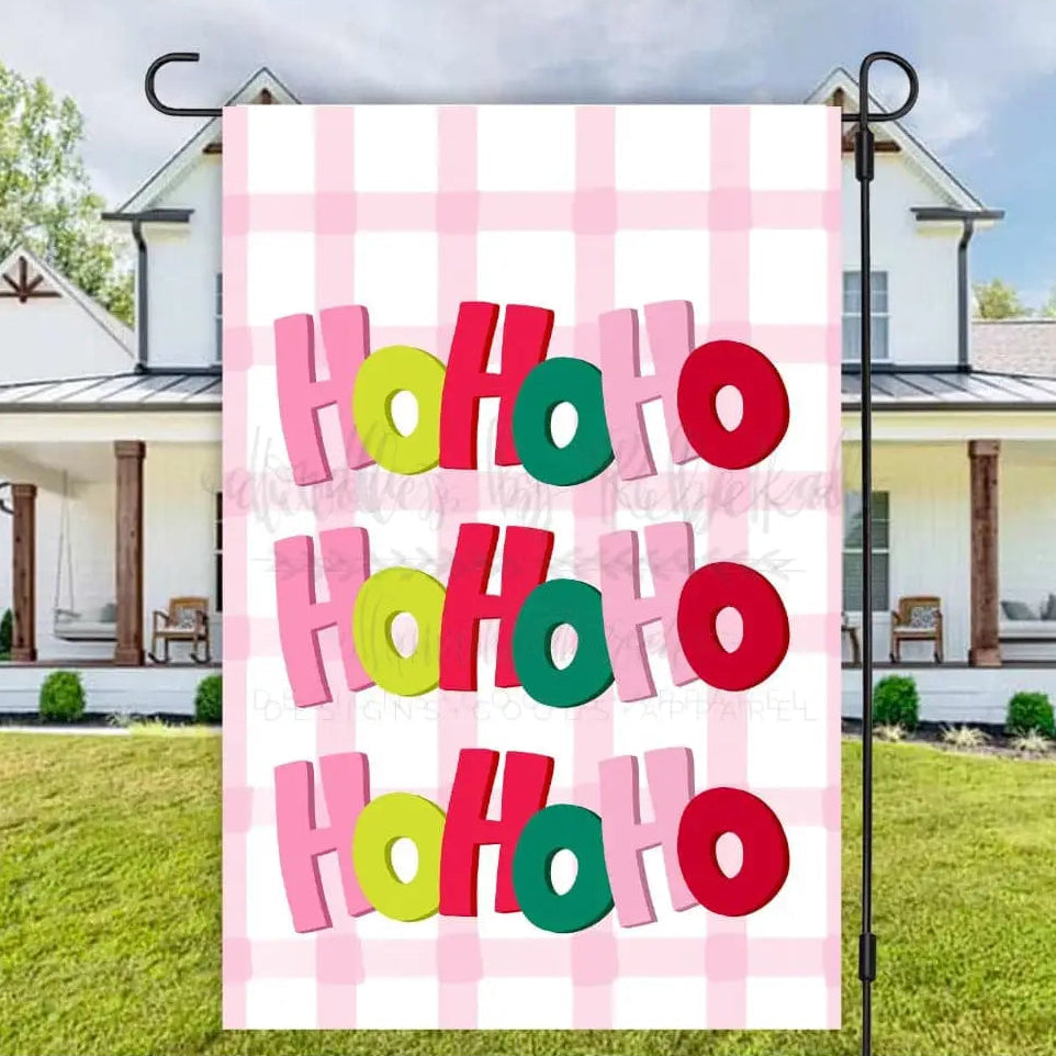 HO HO HO GARDEN FLAG
