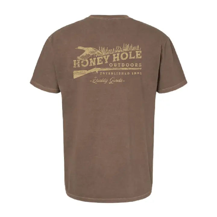 SHORT SLEEVE DUCK SHOTTY TEE - ESPRESSO