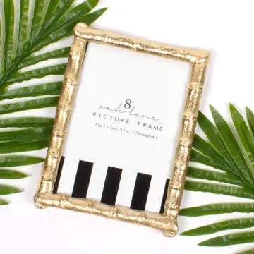 GOLD BAMBOO PICTURE FRAME - 5 X 7