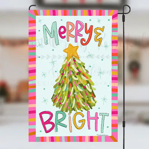 MERRY & BRIGHT GARDEN FLAG