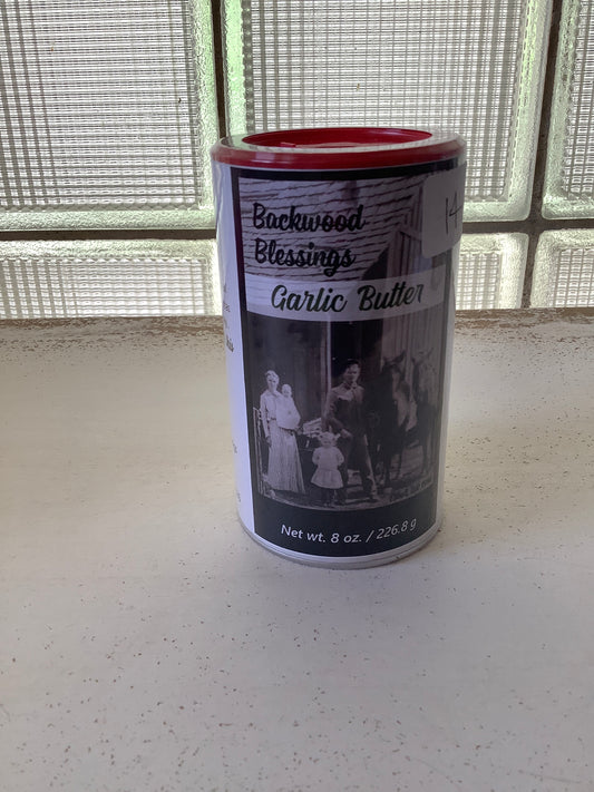 BACKWOOD BLESSINGS - GARLIC BUTTER SEASONING 8oz