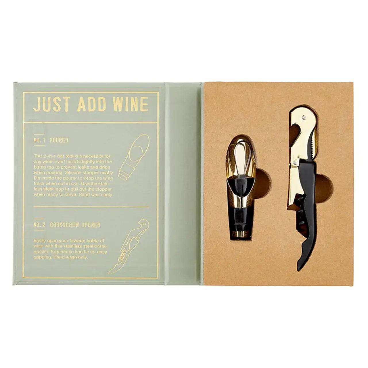"JUST ADD WINE" BOOK BOX GIFT SET