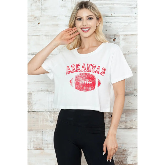 ARKANSAS FOOTBALL CROP TEE