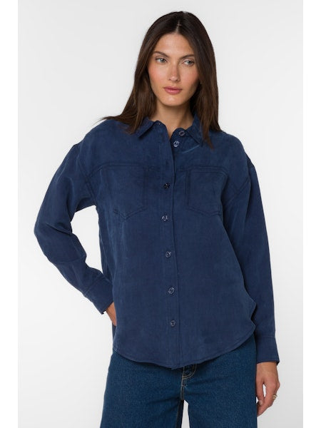 BRAXTON BLOUSE - NAVY