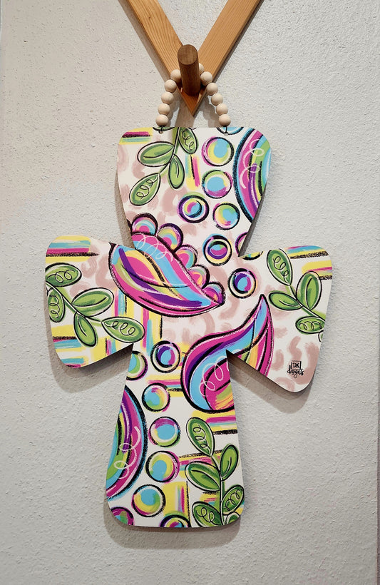 COLORFUL CROSS LARGE DOOR HANGER