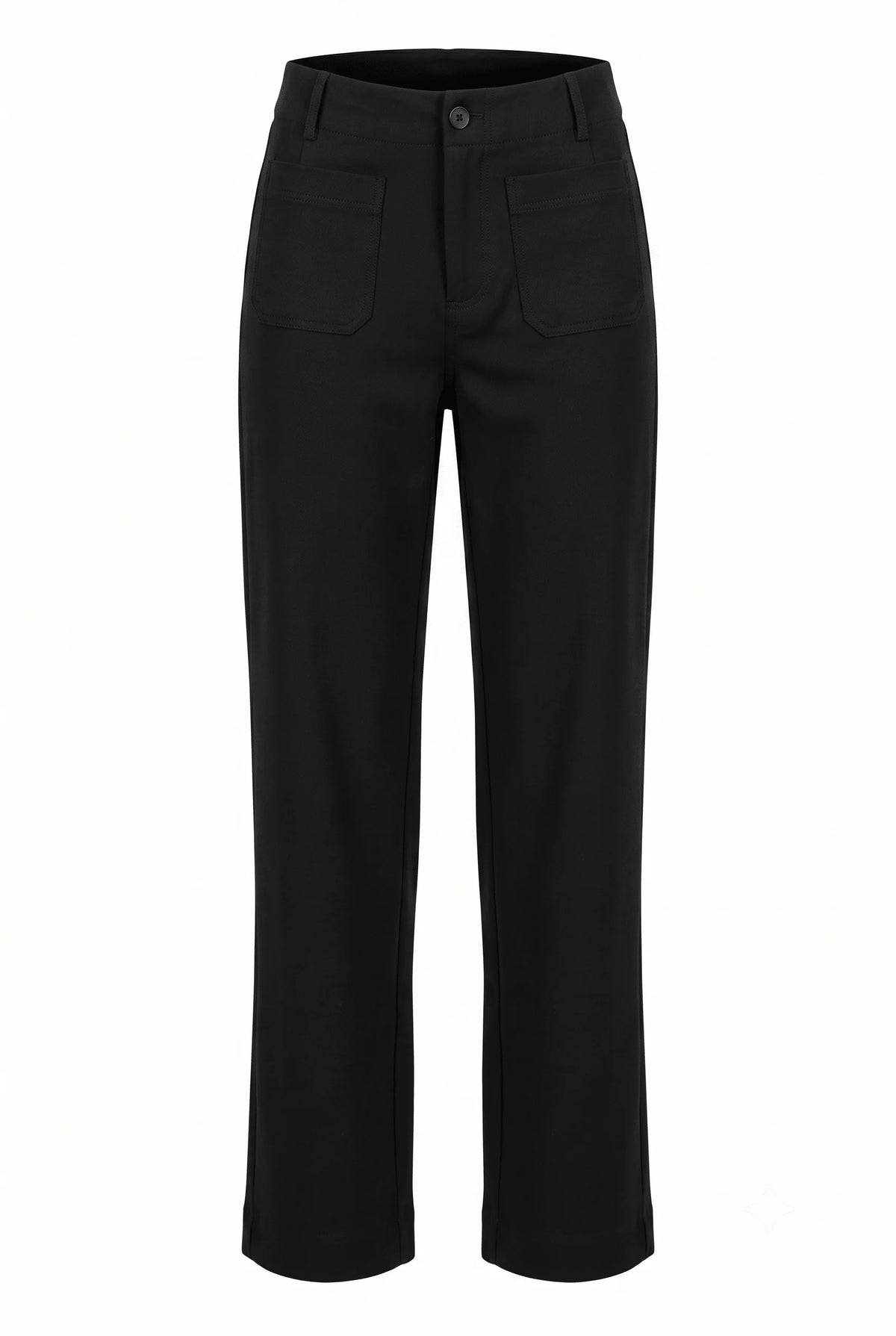 BLACK PATCH POCKET PANT