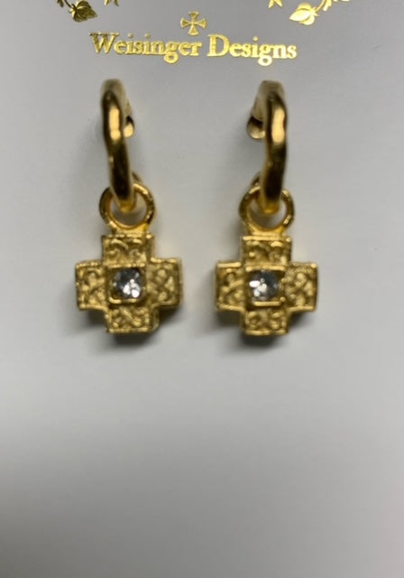 CROSS CZ EARRINGS