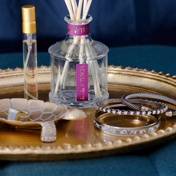 FLORENTINE WOODEN GOLD SMALL OVAL TRAY