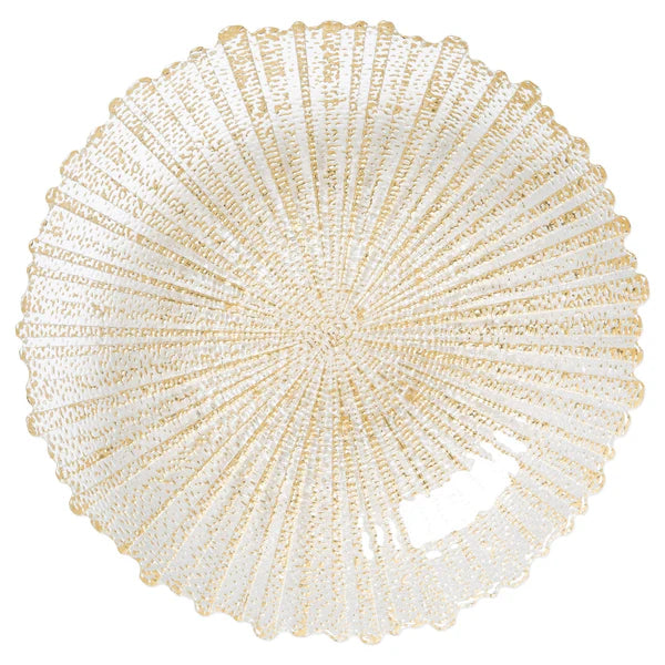 RUFOLO GLASS GOLD LARGE SERVING BOWL