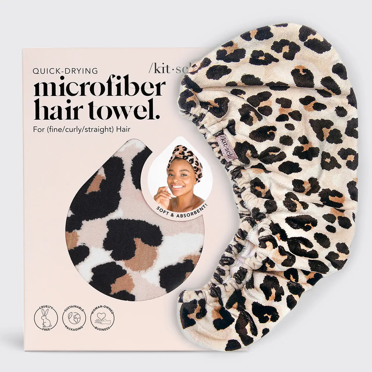 QUICK DRY HAIR TOWEL - LEOPARD