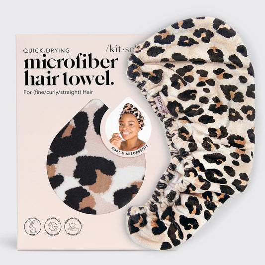 QUICK DRY HAIR TOWEL - LEOPARD