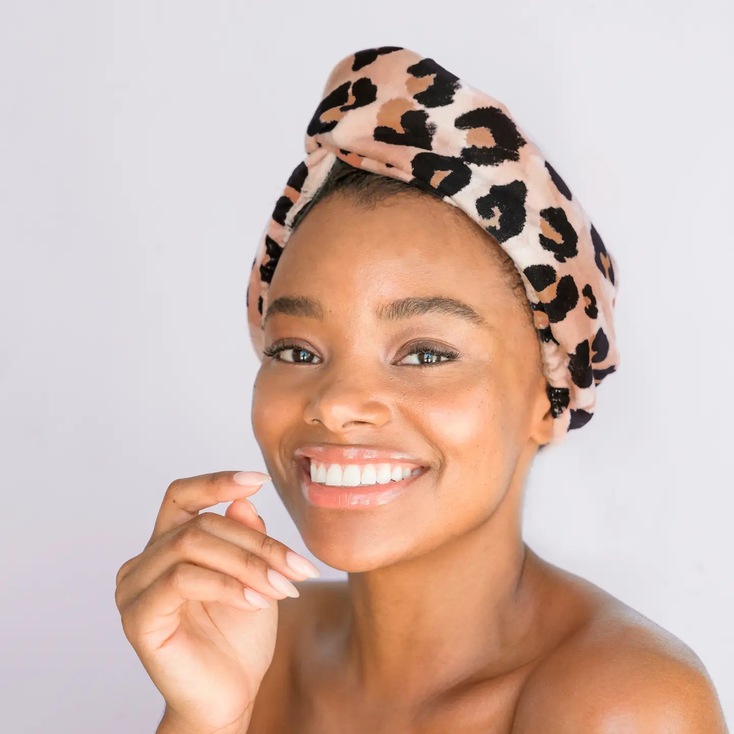 QUICK DRY HAIR TOWEL - LEOPARD