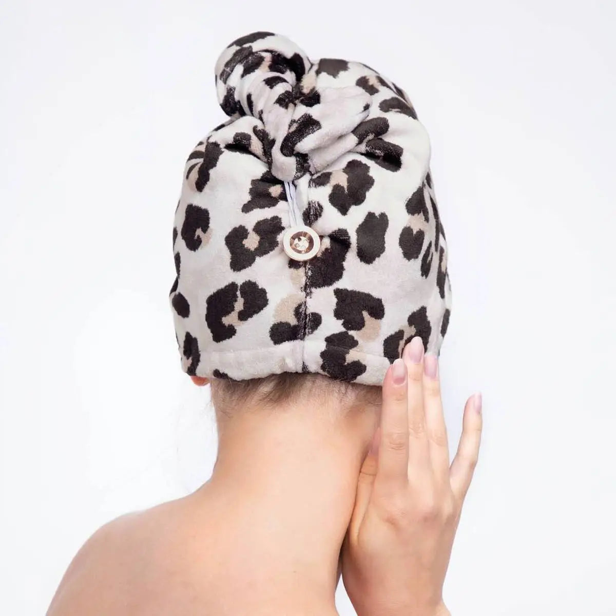 QUICK DRY HAIR TOWEL - LEOPARD