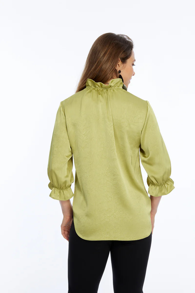 HAILEY BLOUSE - LEAF GREEN