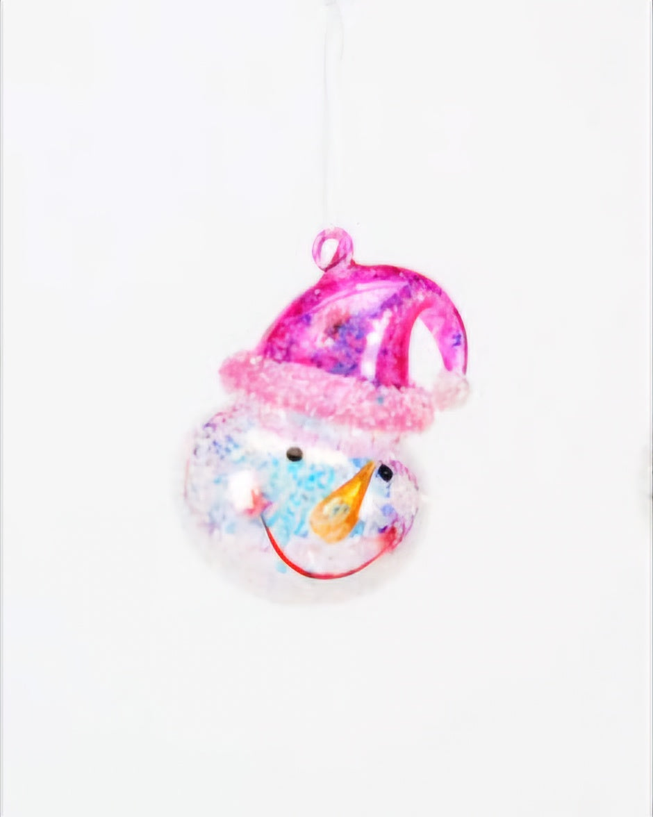 IRIDESCENT SNOWMAN ORNAMENT