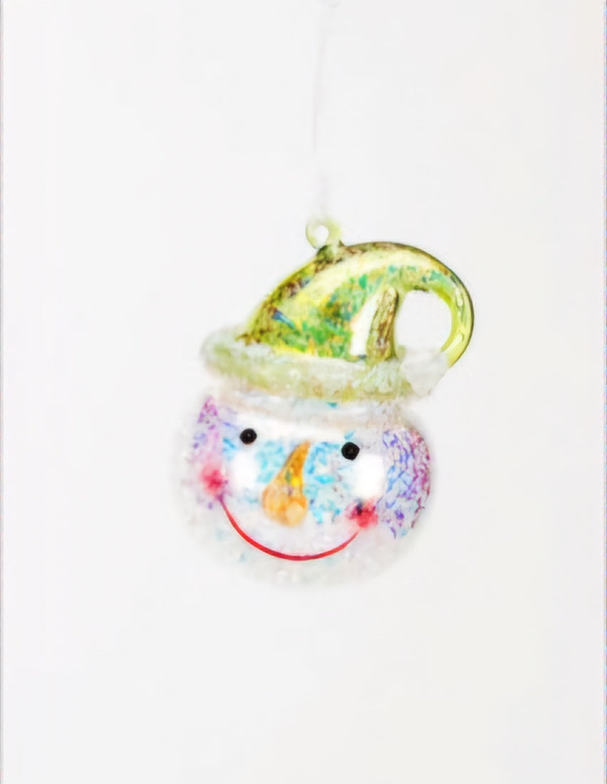 IRIDESCENT SNOWMAN ORNAMENT