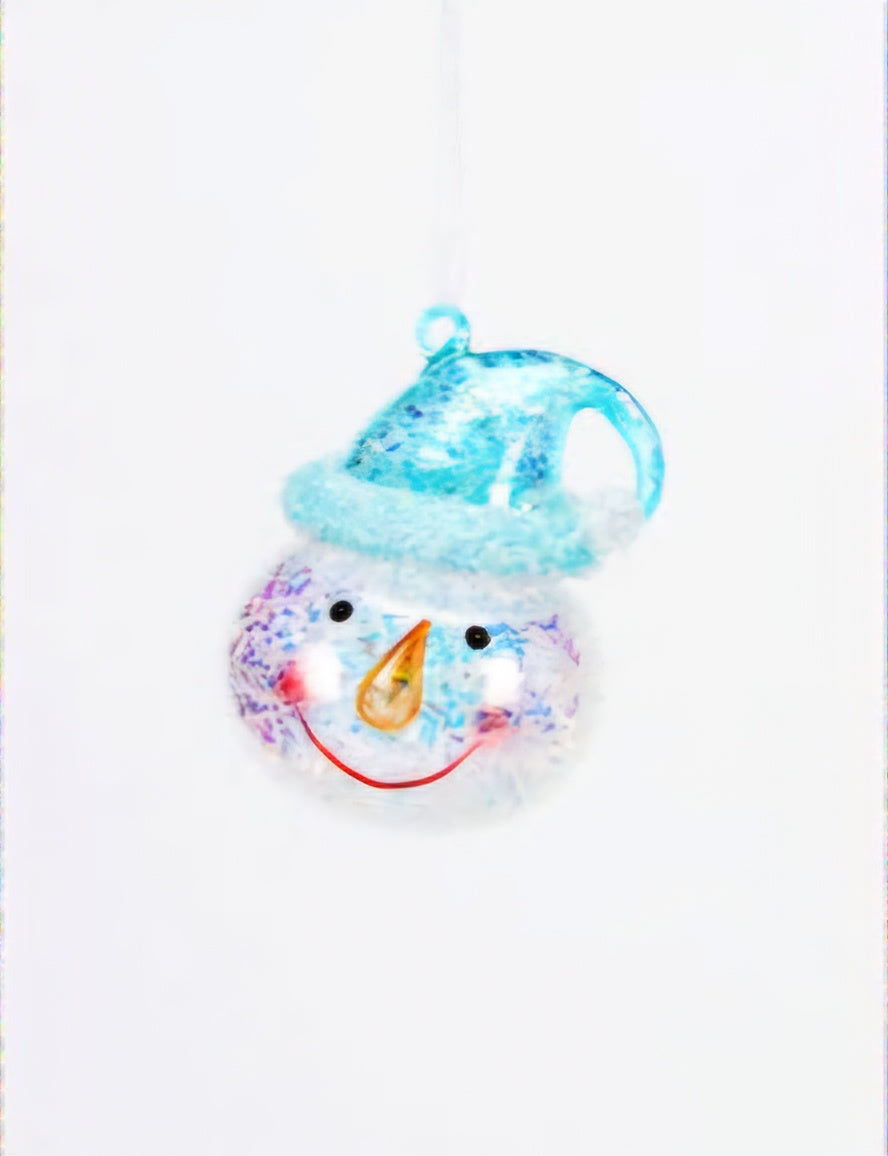 IRIDESCENT SNOWMAN ORNAMENT