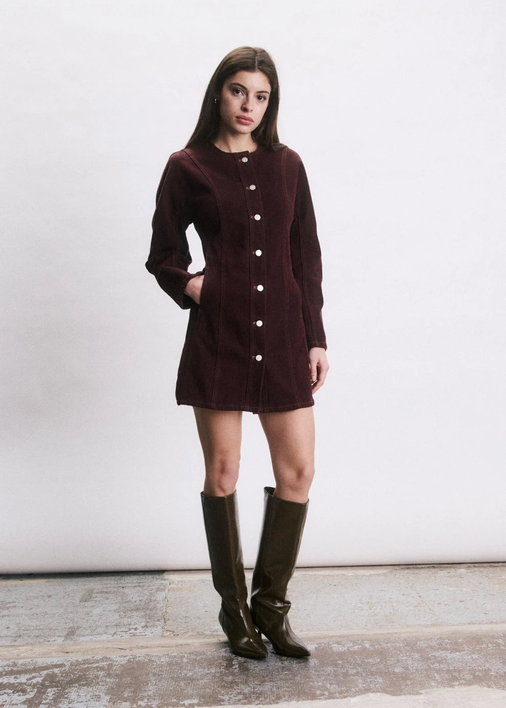ORSO DRESS IN BORDEAUX