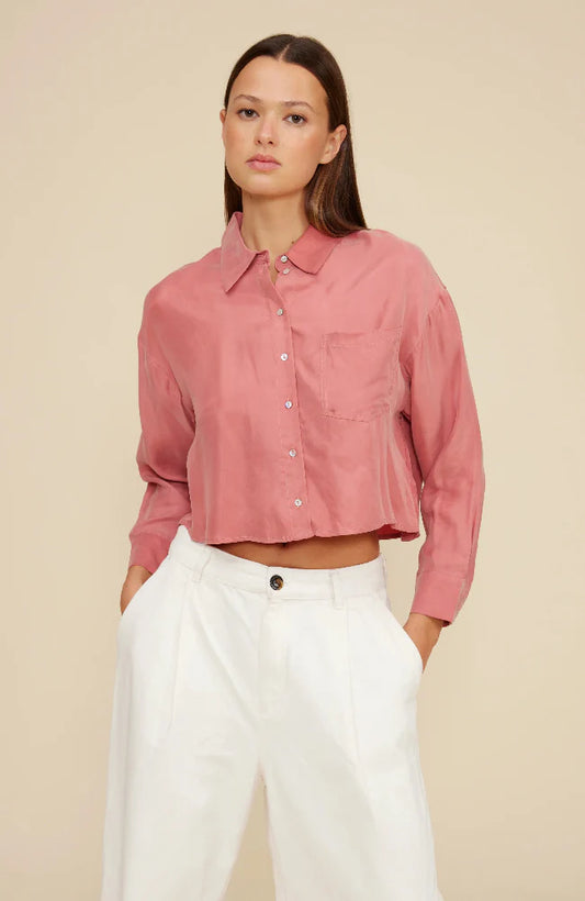 BAKER CARGO TOP - DUSTY ROSE