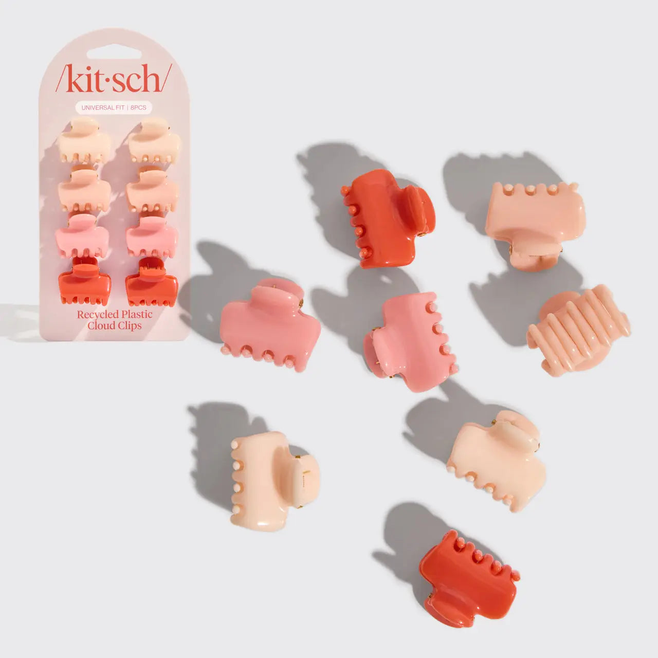 RECYCLED MINI CLOUDS CLIPS 8PC - CHERRY BLOSSOM
