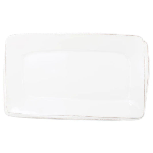 MELAMINE LASTRA WHITE RECTANGULAR PLATTER