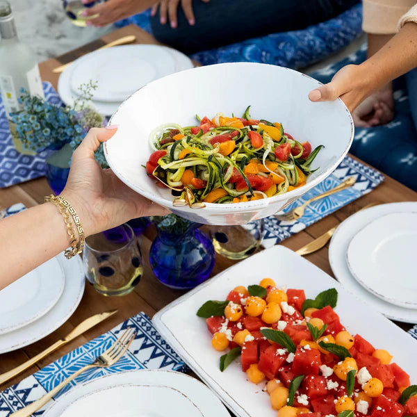 MELAMINE LASTRA WHITE SHALLOW BOWL