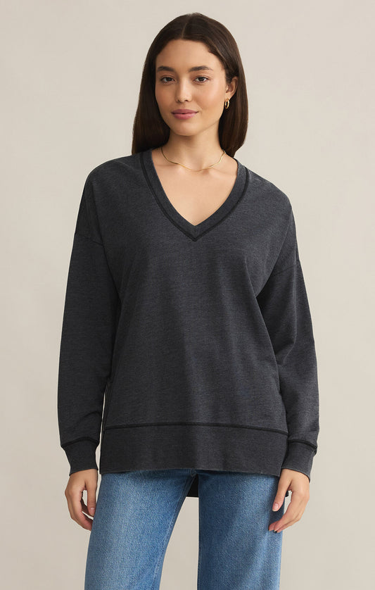 MODERN V-NECK WEEKENDER - JET BLACK