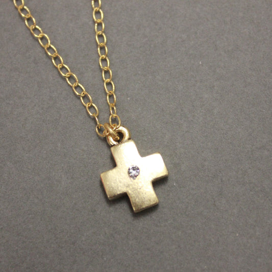 16" - 18" CZ CROSS NECKLACE