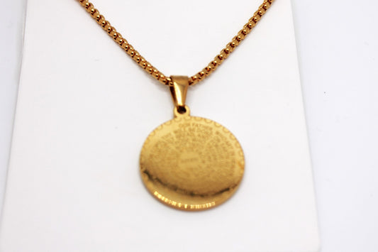 LORDS PRAYER MEDALLION NECKLACE