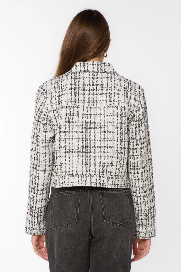 NYRA WHITE & BLACK TWEED JACKET