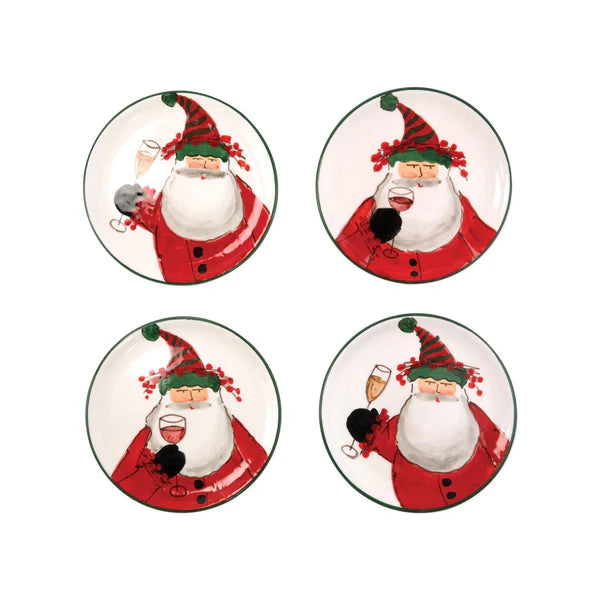 OLD ST. NICK COCKTAIL PLATES SET/4
