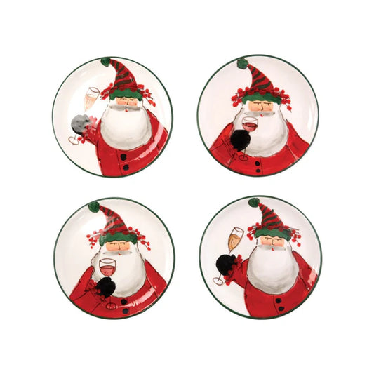 OLD ST. NICK COCKTAIL PLATES SET/4