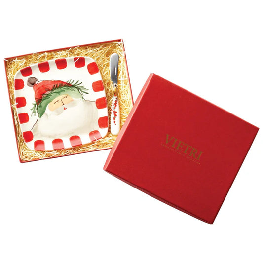 OLD ST. NICK SQUARE PLATE W/ SPREADER