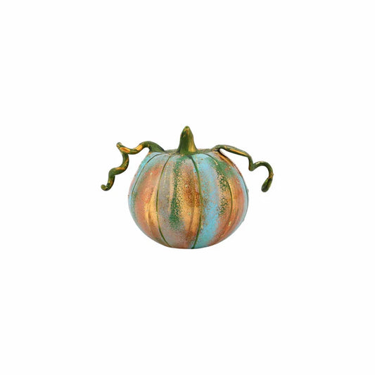 FIGURAL BLUE GLASS PUMPKIN
