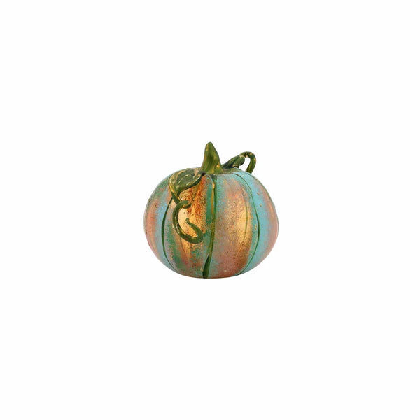 FIGURAL BLUE GLASS PUMPKIN