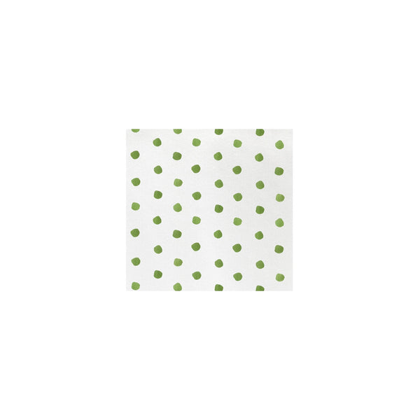 PAPERSOFT GREEN DOT COCKTAIL NAPKINS