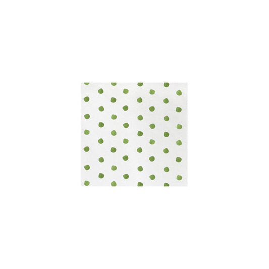 PAPERSOFT GREEN DOT COCKTAIL NAPKINS
