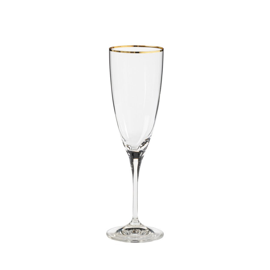SENSA CHAMPAGNE FLUTE - GOLD RIM