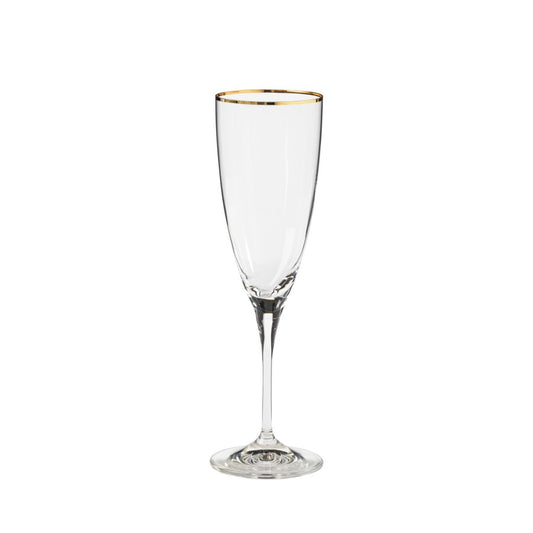 SENSA CHAMPAGNE FLUTE - GOLD RIM