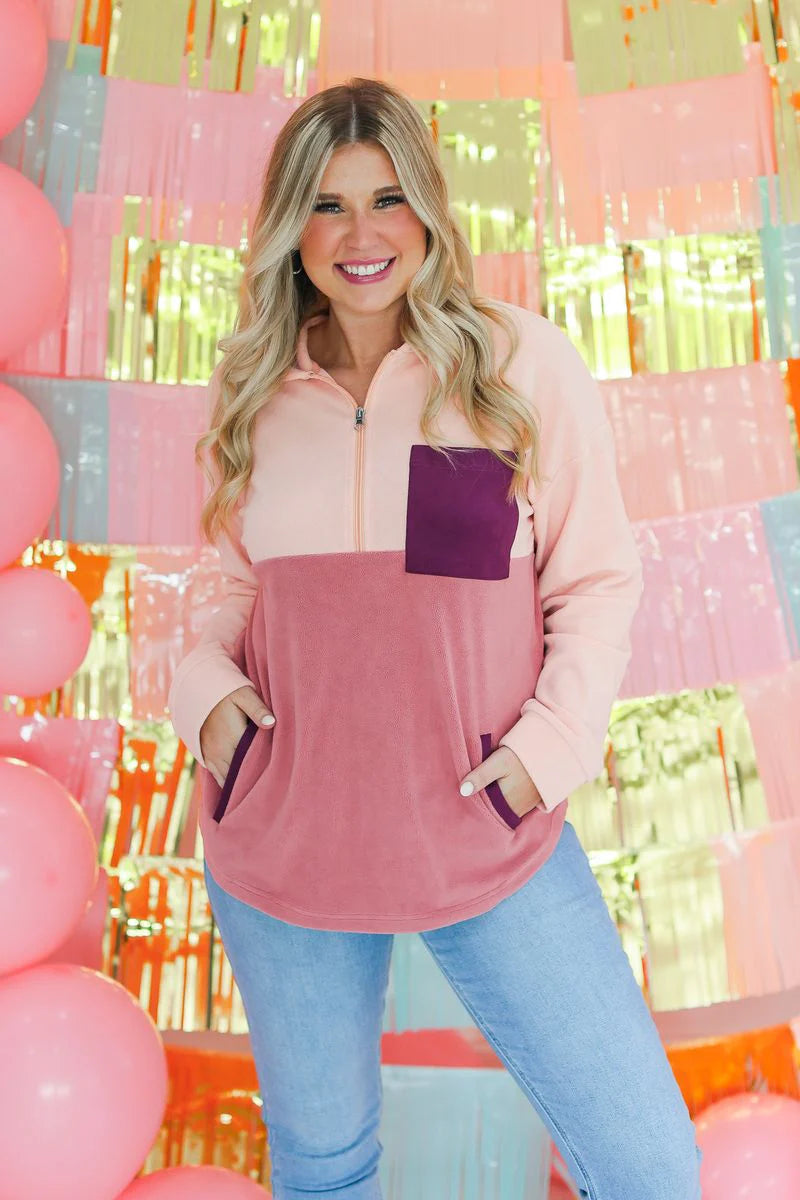 HALF-ZIP FLEECE PULLOVER