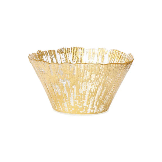 RUFOLO GLASS GOLD SMALL DEEP BOWL