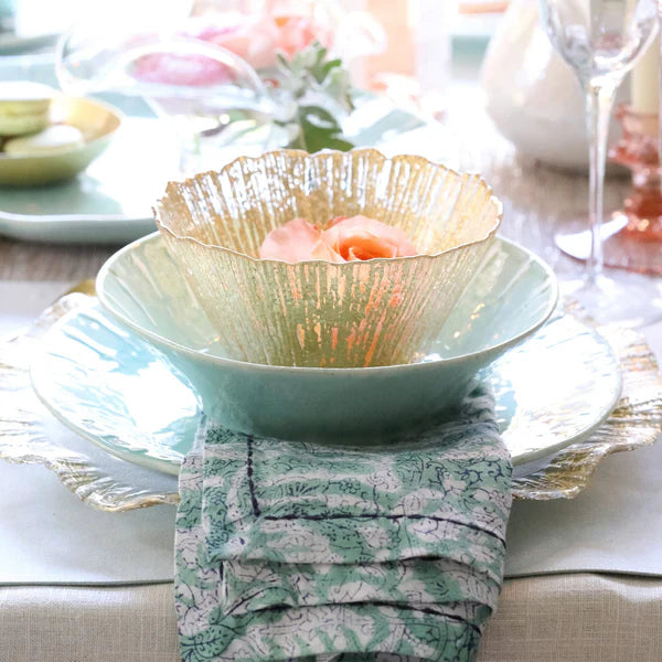 RUFOLO GLASS GOLD SMALL DEEP BOWL