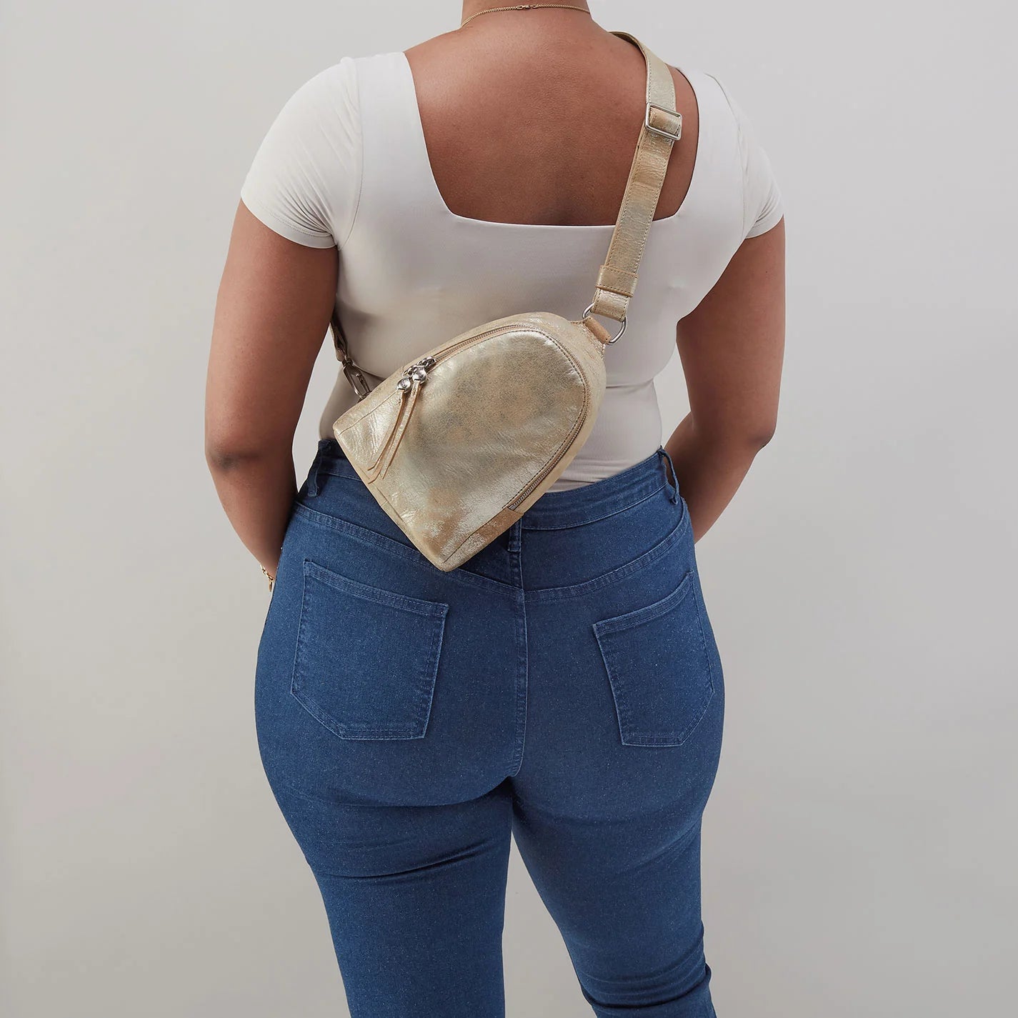 FERN BELT/SLING BAG - SADDLE STARDUST