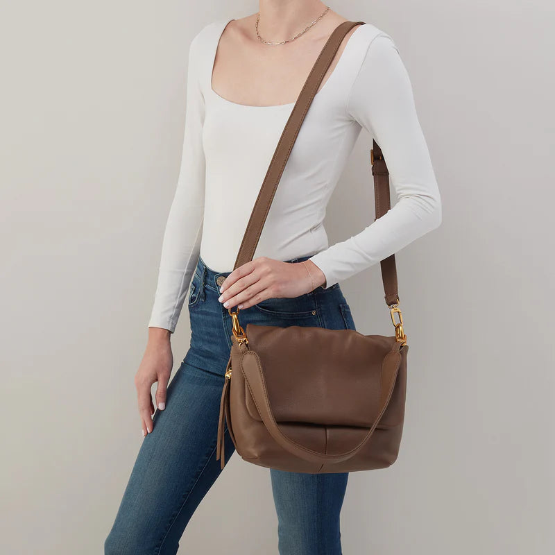 HARLEY CONVERTIBLE SHOULDER BAG - DARK ELM