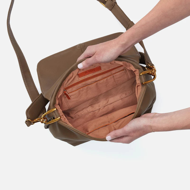 HARLEY CONVERTIBLE SHOULDER BAG - DARK ELM