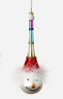 RAINBOW SANTA/SNOWMAN ORNAMENT