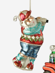 SANTA GOLF ORNAMENTS