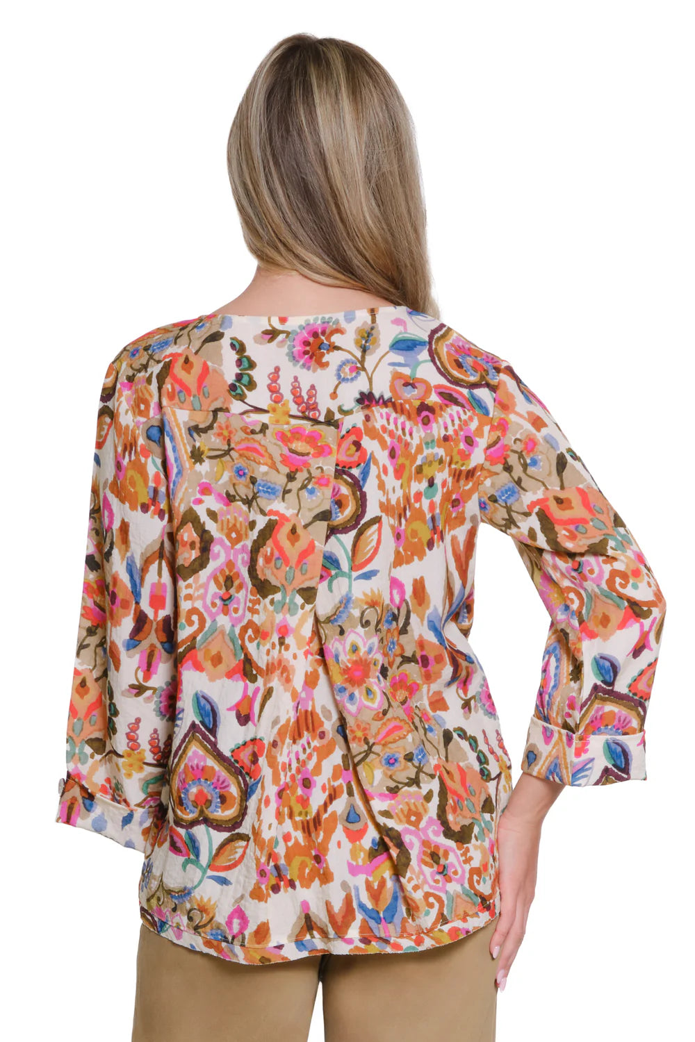 FALL IKAT PRINT TOP