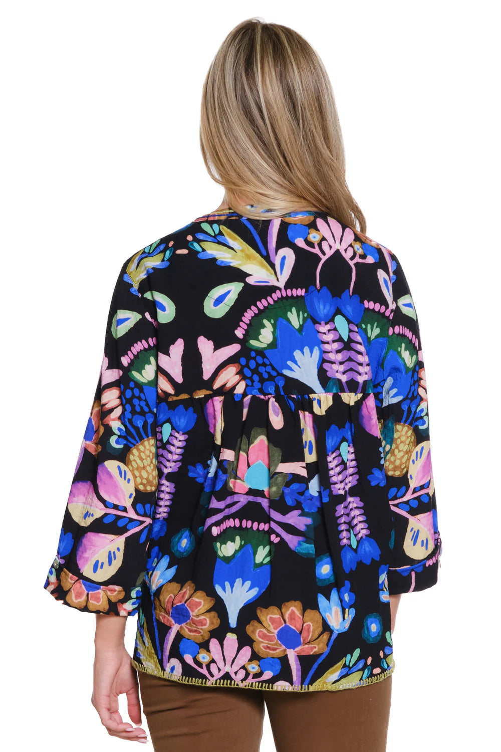 V-NECK WILD BOTANICAL TOP