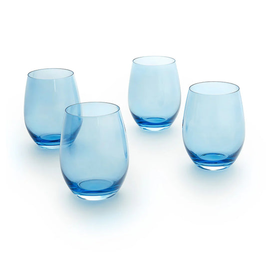 VENETO STEMLESS WINE SET/4 - FROST BLUE